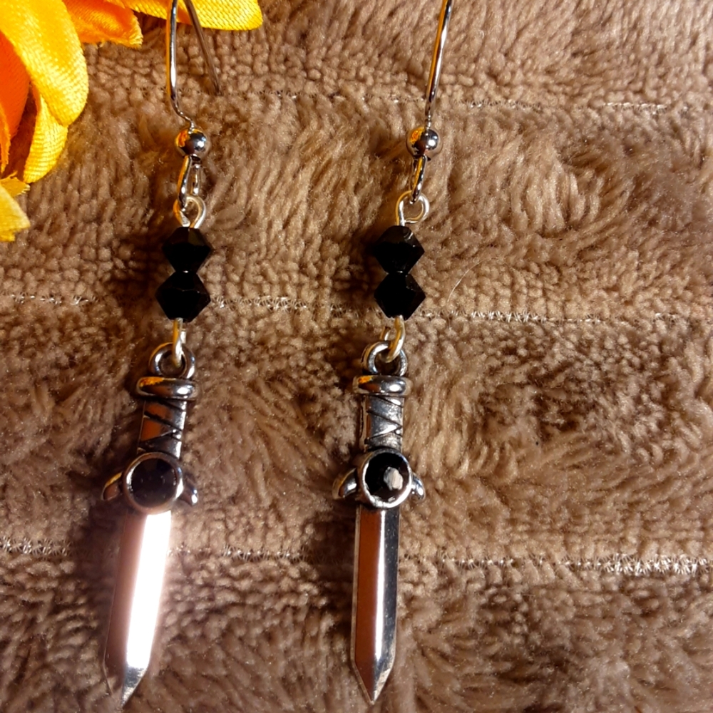 Handmade Knife Punk, Goth, Emo Earrings